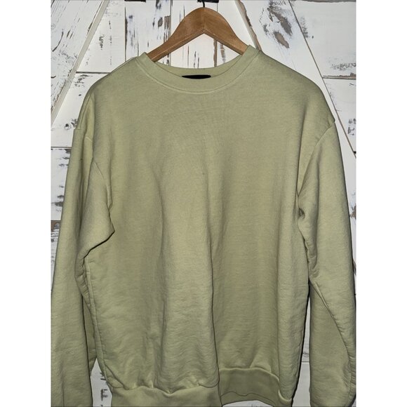 Talentless Crewneck Light Pale Green Thick Sweater Mens Size Small Sweatshirt - Picture 3 of 9